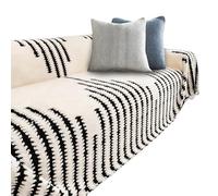 Genérico Soft Plush Non-Slip Couch Cover, Striped High Elastic Scratch-Resistant Sofa Cover | Pet Friendly Dog & Cat Washable Mat, All-Season Furniture Protector, Comfort