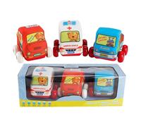 Genérico Soft Toy Cars, Fabric Vehicle Toy, 4.33x3.94x3.54 Inches Safe & Soft Fabric Design, Taxi Model, Cartoon Toddler Truck Figure for Boys and Girls Aged 0-7 Years Old