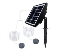 Generico Solar Air Pump for Fish Pond - USB Rechargeable, 2000 mAh, 14,3 x 13,5 x 20 cm - Silent Oxygenator with Long Battery - Outdoor Fishing