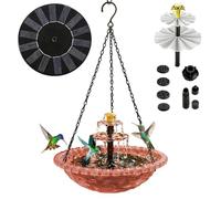 Genérico Solar Bird Bath Fountain - Decorative Outdoor Fountain with Pump | Hanging Solar Bird Bath Pump For Garden Yard Patio Porch Deck Pathway Wildlife Feeding Hummingbirds Finches