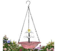 Genérico Solar Bird Bath Fountain - PP 45cm Hanging Glass Bowl | Aesthetic Waterfall with Chain Hook - Solar Waterfall For Hummingbirds | Outdoor Garden Patio Decoration For Backyard Patio