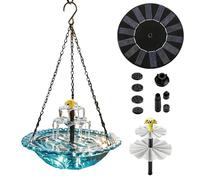 Genérico Solar Bird Bath Fountain, Solar Pump Sprinkler, Floating Water Feature, Garden Fountain For Patio Yard Deck Pathway, Decorative Bird Bath Accessory Hummingbird Finch Wildlife Feeding