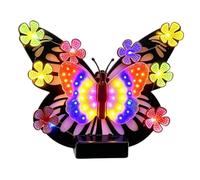 Genérico Solar Butterfly - Iron Waterproof LED Outdoor Wall Decor, Solar Powered Garden Fence Light | Decorative Patio Porch Courtyard Backyard Lawn Balcony Front Door Ambient Lighting