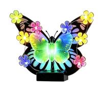 Genérico Solar Butterfly - Iron Waterproof LED Outdoor Wall Decor, Solar Powered Garden Fence Light | Decorative Patio Porch Courtyard Backyard Lawn Balcony Front Door Ambient Lighting