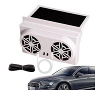 Genérico Solar Car Fan, Window Ventilator, Air Cooling System, Double Power Usb Solar, Air Purifier Function, for Vehicle Travel Comfort, 6.3x3.94x1.38 Inches, Black, 1 Piece