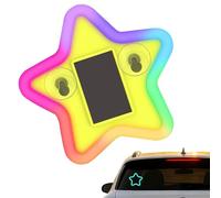 Genérico Solar Car Light - Wireless Five-pointed Star Solar-Powered Sensor Control Decor | Car Window Ambient Light, for Women Men Interior Exterior Dashboard Trunk Backseat Party Valentine