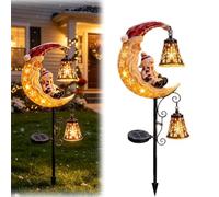 Genérico Solar Christmas Snowman Pathway Lights,Solar Santa Garden Stake Light,Waterproof Glowing Santa Outdoor Statue Lamp,for Patio Pond Lawn Yard Backyard Xmas Holiday Decor Gift