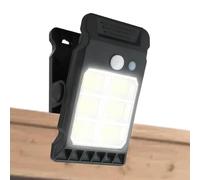 Genérico Solar Clip Light - 7x6x12cm 20W Smart Sensor Fence Lights, 3 Modes Waterproof Wall Lamp Decoration For Gate Pathway Garage, Portable Outdoor Lighting For Yard Umbrella Patio Camping