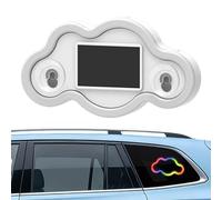 Genérico Solar Cloud Shape Triangle Car Window Light - 20 LED 300mAh Button Vibration Sensor - Type C Rechargeable Colorful Atmosphere Decor Lamp - No Wiring Install