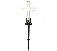 Generico Solar Cross Stake Light - 19 in Outdoor | Garden Pathway, ABS, LED