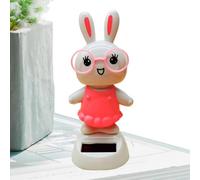 Genérico Solar Dancing Bunny | Solar For Car | Easter Rabbit Solars Powered Dancing Toys, Bunnys Cars Shaking Head Dancer Doll, Cute Bunny Swing Figurines For Car
