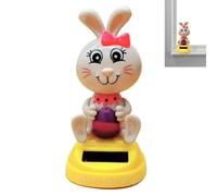 Genérico Solar Dancing Bunny | Solar For Car | Easter Rabbit Solars Powered Dancing Toys, Bunnys Cars Shaking Head Dancer Doll, Cute Bunny Swing Figurines For Car