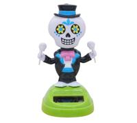 Genérico Solar Dancing Figurines, 3 Pieces Solar Powered Skeleton Bobblehead, Shaking Spooky Doll Toy, Halloween Desk Decoration, Atmosphere Ornament for Home, Courtyard, Windowsill