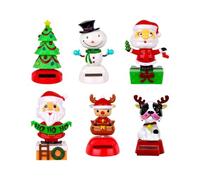 Genérico Solar Dancing Figurines - Christmas Santa Claus Toys for Festive Fun | Resin Material with Motion Sensor Design, 6 Pieces Holiday Dancer Dolls, Car Desk Party Decoration Ornament