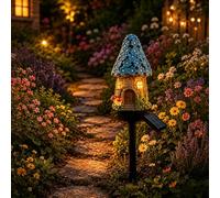 Genérico Solar Fairy-Tale Mushroom Cottage Garden Light, House Solar Garden Stake Lights, Waterproof LED Outdoor Mushrooms House Statue Decor Lamp, Auto On/Off for Yard Patio Lawn Flower Bed (#6)