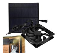 Genérico Solar Fan, Cooling Device, 57.09x57.09x0.98 inches Dog House Waterproof, Versatile Air Circulation Kit, Exhaust Fan for Heat Control, Camping, Hiking Picnic, Chicken Coop