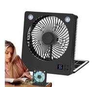 Generico Solar Fan, Cooling Gadget, 7.2x2.36x8.19 Inches Rechargeable Folding Device & Quiet Breeze Tool, Survival Gear for Home, Camping, Beach, Tent, Hikers, Outdoor Adventures and Travel