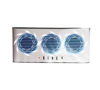 Genérico Solar Fan With Light - ABS | Three Outlets Vehicle Ventilation Radiator | Car Window Vent Fan For Home Car Van Truck Highway Vehicle RV SUV Daily Driving Road Trip