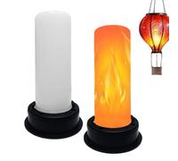 Genérico Solar Flame Lights - 2 Pack Realistic LED Flickering Flame Torch - Waterproof Solar Lantern Lights For Patio Lawn Driveway And Backyard - Automatic Dusk To Dawn Landscape.