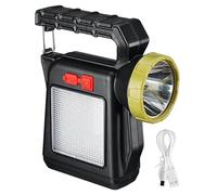 Genérico Solar Flashlight - 4.88x5.59 Inches Solar Flashlight Rechargeable | LED Camping Flâshlight | Rechargeable Handheld Torch for Hiking Fishing Tent, Outdoor Lighting Tools