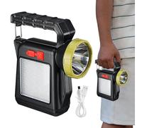 Generico Solar Flashlight, Portable Handheld Torch, Rechargeable Power Source, Compact Sturdy Design, for Hiking, Camping, Fishing, Tent Use, Reliable Outdoor Emergencies Lighting