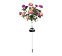 Genérico Solar Flower Garden Light, LED Memorial Bloom System, 56 Color Fake Floral Ornament, Outdoor Decorative Lighting Stake, Patio Porch Yard Terrace Use, Indoor Garden Funeral Decor
