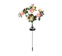 Genérico Solar Flower Garden Light, LED Memorial Bloom System, 56 Color Fake Floral Ornament, Outdoor Decorative Lighting Stake, Patio Porch Yard Terrace Use, Indoor Garden Funeral Decor