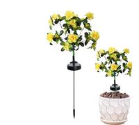 Genérico Solar Flower Garden Light, LED Memorial Bloom System, 56 Color Fake Floral Ornament, Outdoor Decorative Lighting Stake, Patio Porch Yard Terrace Use, Indoor Garden Funeral Decor