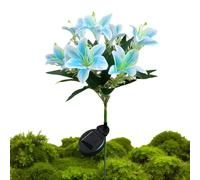 Genérico Solar Flower Lights - Lily Blossom Solar Lamp for Garden Ambience | 7 Head Artificial Lily Stake Light, Waterproof Outdoor LED Decoration for Patio Yard Balcony Walkway Terrace Park