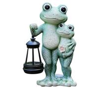Genérico Solar Frog - Resin Fairy Waterproof Decor Handheld Lantern, Glowing Garden Frog, Illuminated Amphibian Sculpture Ornament | Backyard Patio Flower Bed Lawn Pathway Balcony Porch Terrace