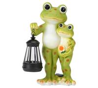 Genérico Solar Frog - Resin Fairy Waterproof Decor Handheld Lantern, Glowing Garden Frog, Illuminated Amphibian Sculpture Ornament | Backyard Patio Flower Bed Lawn Pathway Balcony Porch Terrace