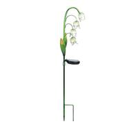 Genérico Solar Garden Lights - Lily Flower Outdoor Stake Lamp, Waterproof Automatic Solar Flower Decoration with Wrought Iron Stake for Patio, Lawn, Yard, Porch, Deck, Balcony and Backyard Paths