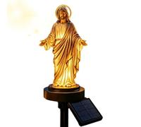 Genérico Solar Garden Stake Lights - Waterproof Resin LED Jesus Sculpture