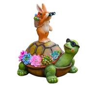 Genérico Solar Garden Statue - Charming Garden Lights, Outdoor Decor for Night Decorative, Pathway Light with Bunny Turtle Figurine Style, Bunny Statue, Animal Figurine for Patio Pathway Walkway