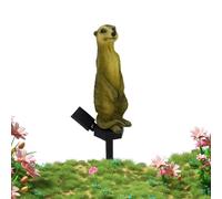 Genérico Solar Garden Statue, Meerkat Resin Animal Light Decor, 9.29x2.76 Inches Waterproof Outdoor Sculpture with Led Glow, Landscape Display Ornament, Charming Nature Style Design for Patio Lawn