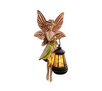 Genérico Solar Light Fairy Statues - Resin Fairy with Solar Lantern