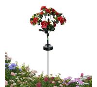 Genérico Solar Light Flowers,Memorial Floral Lawn Decoration | with 56 Color LEDs Memorial Grave Flowers - for Porch Indoor Garden Patio Yard Funeral Terrace
