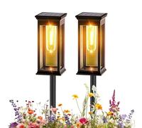 Genérico Solar Lights Outdoor Pathway - 23.6in ABS PP Warm LED, Motion Sensor Solar Garden Lights, Waterproof Pathway Lamps | Driveway Garden Security Lighting For Yard Patio Walkway