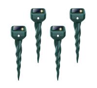 Genérico Solar Mole Repellent 4/8 Pack, Ultrasonic Pest Repeller Stakes for Yard, Mole Snake Rabbit Gopher Vole Chipmunk Skunk Deer Groundhog Deterrent, IP65 Outdoor Animal Repellent(4pack)