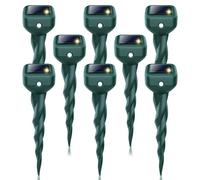 Genérico Solar Mole Repellent 4/8 Pack, Ultrasonic Pest Repeller Stakes for Yard, Mole Snake Rabbit Gopher Vole Chipmunk Skunk Deer Groundhog Deterrent, IP65 Outdoor Animal Repellent(8pack)