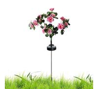 Genérico Solar Outdoor Flowers, Memorial Floral Lawn Decoration With 56 Color LED Artificial Cemetery Flowers For Porch Garden Patio Yard Funeral Terrace Indoor Outdoor Use, Solar Light Garden Decor,