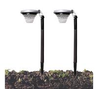 Genérico Solar Outdoor Lights, Garden Lamp Set, Warm Path Lighting, Set Of 2 For Gazebo Balcony, Landscape Patio Fence, Backyard Porch Walkway Driveway Illumination 9.06x4.33x4.72 inches