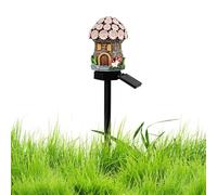 Genérico Solar Path Light - 16 Inch Garden Lamp | Resin Stake Light - Waterproof Mushroom House Landscape Lighting For Walkway Yard Lawn Patio Driveway And Backyard Decor