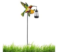 Genérico Solar Path Lights - Hummingbird Garden Lantern Illumination for Outdoor Landscaping Walkway Safety | Waterproof ABS Shell, LED Powered Panel Energy Storage Automatic Dusk Sensor Decoration