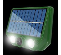 Genérico Solar Powered Animal Repeller - 20-36.5khz Two Lighting Modes, Outdoor Ultrasonic, 9.4x7.4x3cm Symmetrical Frame, 3.7x2.9x1.2 Inch Dimensions, Premium IP66 Waterproof Grade- For Garden & Far