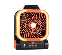 Genérico Solar Powered Camping Fan - Portable Rechargeable LED Light | Ten