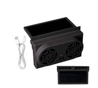 Genérico Solar Powered Car Fan | Energy Saving Car Exhaust Ventilation Fan | Electric Rechargeable Ventilator with Powered Function for Travel Truck Outdoor Driving