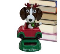 Genérico Solar-Powered Car Figurine, Cute Dog Dashboard Accessory, 3.94x1.97 Inches Non-Slip Car Decor with Funny Design, Dashboard Toy with Sturdy Build, Vehicle Accessory for Auto Interior
