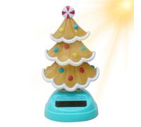 Genérico Solar Powered Dancing Figure - Christmas Ornament for Car Dashboard | ABS Material with Lollipop Beard Star Styles, Compact Holiday Decor for Windowsill Home Interior Space Festive