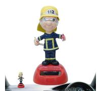 Genérico Solar Powered Dancing Toy, Firefighter Dashboard Figure, Novelty Decoration, Abs Build, Energy-Efficient Solar Motion, Desk Windowsill Car Interior, 1.77x2.24x3.94 Inches